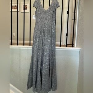Special Occasion, Mother of the Bride, Bride Brocade Floor Length Dress ~ size 6